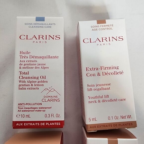 Clarins Skin Care Trial Set Gift Minis Serum Firming Smooth Cleansing Oil Wrinkl - Picture 6 of 7